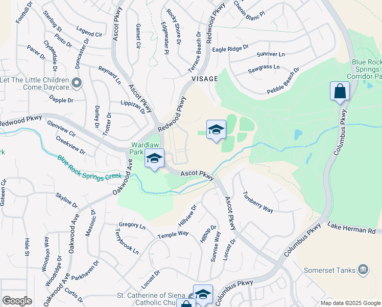 map of restaurants, bars, coffee shops, grocery stores, and more near 1800 Ascot Parkway in Vallejo