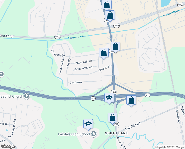 map of restaurants, bars, coffee shops, grocery stores, and more near 806 Sinclair Street in Louisville