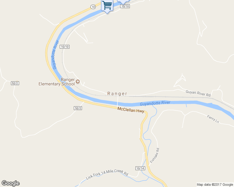 map of restaurants, bars, coffee shops, grocery stores, and more near in Ranger