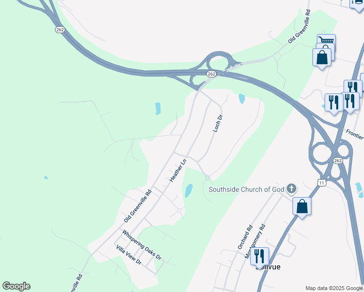 map of restaurants, bars, coffee shops, grocery stores, and more near 800 Old Greenville Road in Staunton