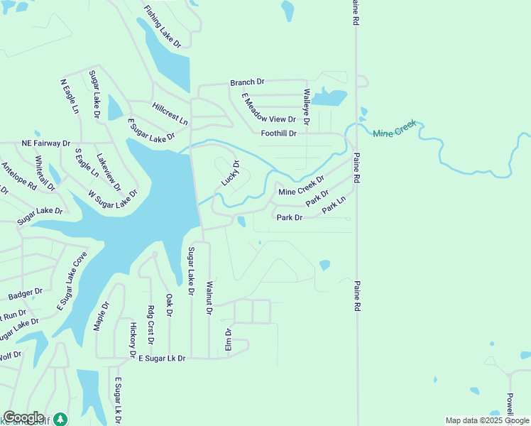 map of restaurants, bars, coffee shops, grocery stores, and more near 58 Mine Creek Drive in Mound City