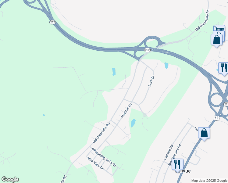 map of restaurants, bars, coffee shops, grocery stores, and more near 48 Greenville Farm Lane in Staunton