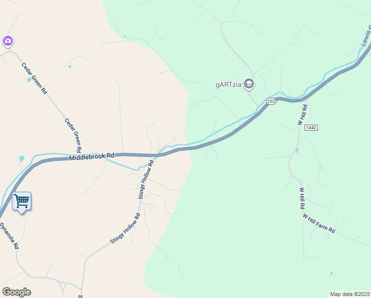 map of restaurants, bars, coffee shops, grocery stores, and more near 670 Middlebrook Road in Staunton
