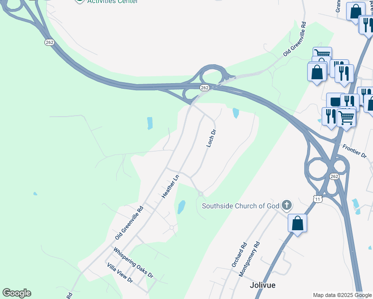 map of restaurants, bars, coffee shops, grocery stores, and more near 75 Heather Lane in Staunton