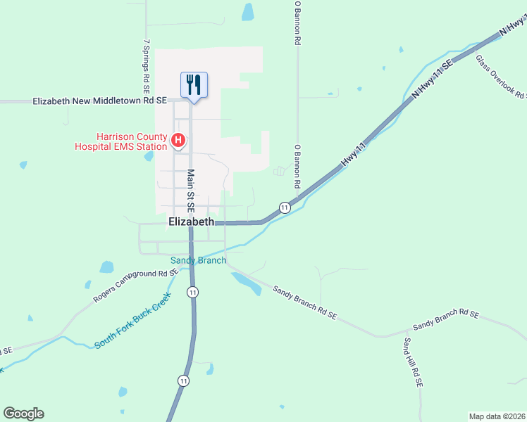 map of restaurants, bars, coffee shops, grocery stores, and more near 8390 Beech Street in Elizabeth