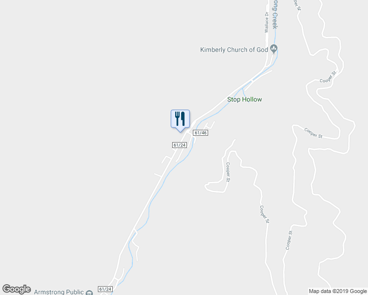 map of restaurants, bars, coffee shops, grocery stores, and more near Armstrong Creek Road in Kimberly