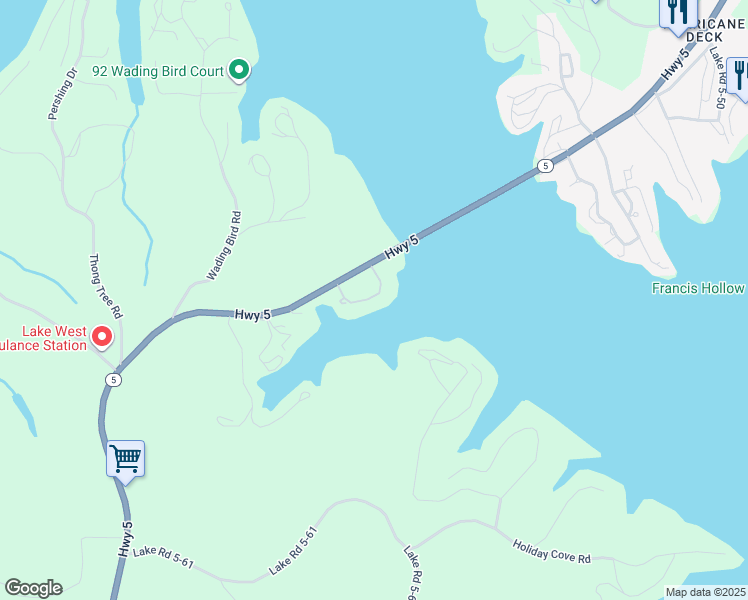 map of restaurants, bars, coffee shops, grocery stores, and more near 41 Sunset Palms Drive in Camdenton