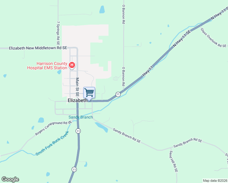 map of restaurants, bars, coffee shops, grocery stores, and more near 8390 Beech Street in Elizabeth