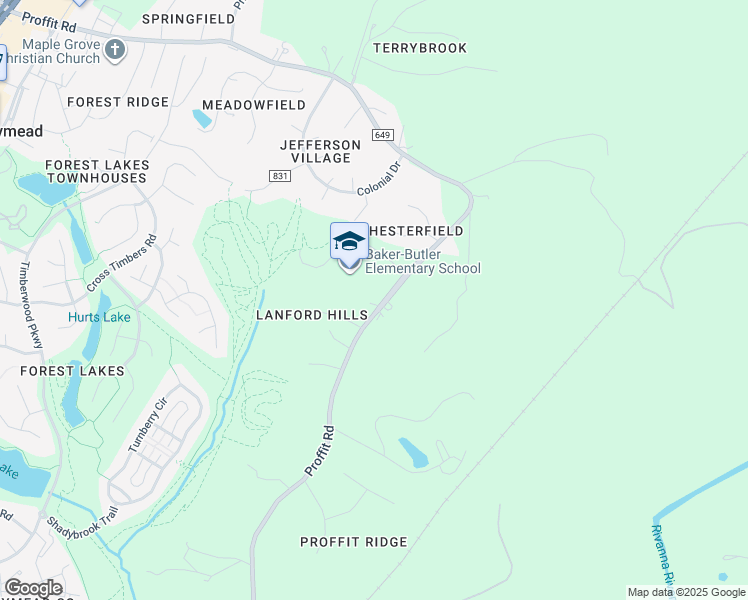 map of restaurants, bars, coffee shops, grocery stores, and more near 2686 Proffit Road in Charlottesville