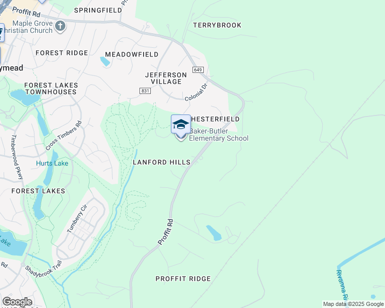 map of restaurants, bars, coffee shops, grocery stores, and more near 2686 Proffit Road in Charlottesville