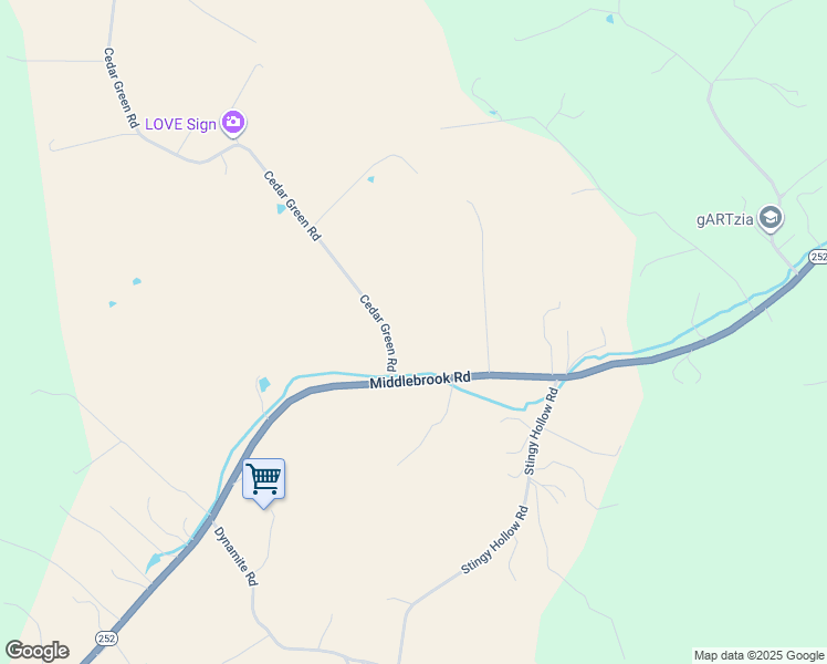 map of restaurants, bars, coffee shops, grocery stores, and more near 1238 Cedar Green Road in Staunton