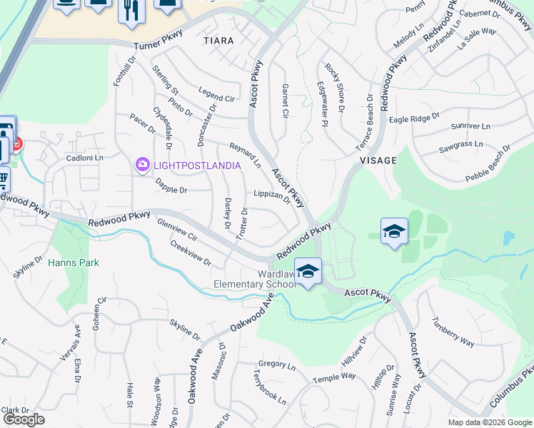 map of restaurants, bars, coffee shops, grocery stores, and more near 235 Preakness Lane in Vallejo