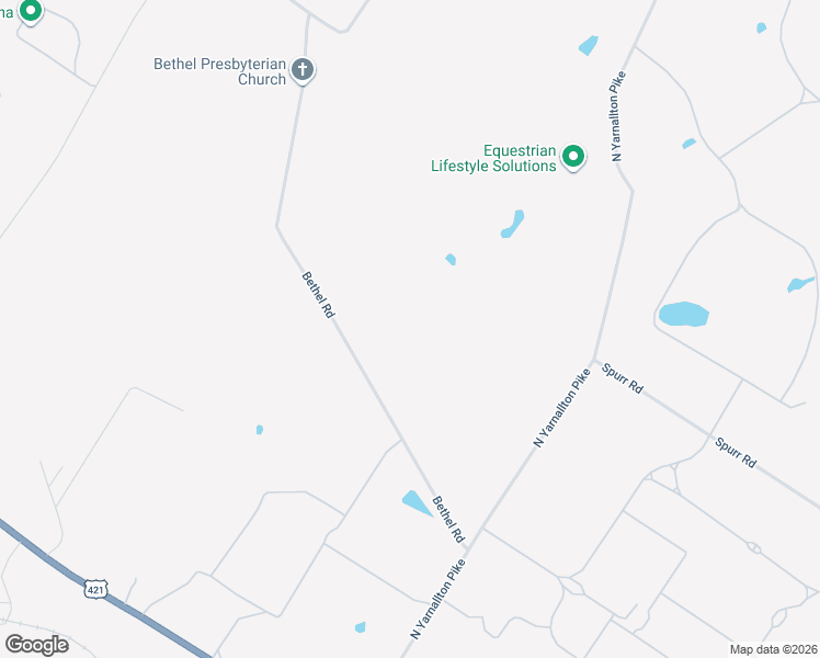 map of restaurants, bars, coffee shops, grocery stores, and more near 4263 Bethel Road in Lexington