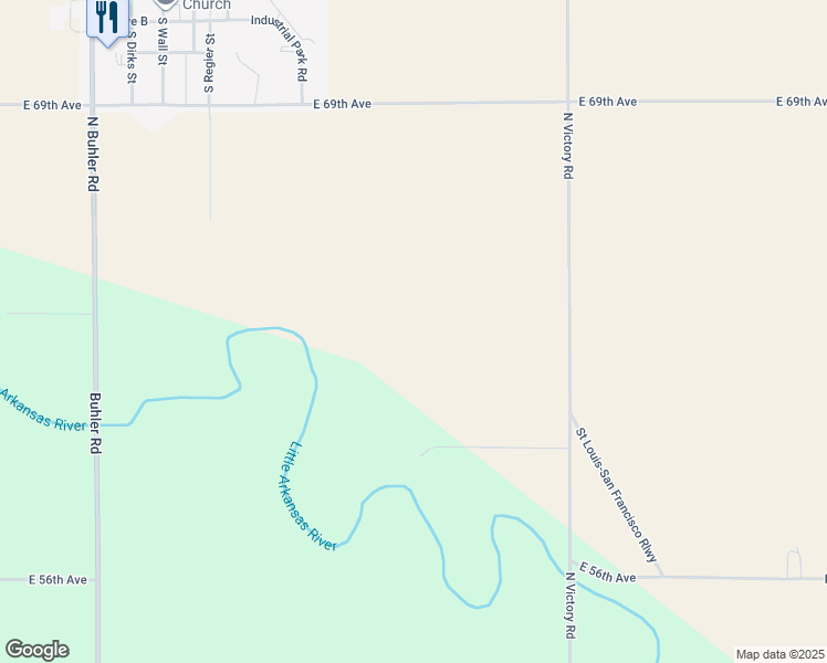 map of restaurants, bars, coffee shops, grocery stores, and more near in Buhler