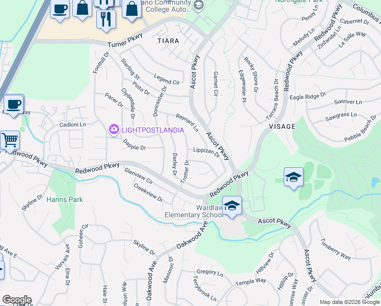 map of restaurants, bars, coffee shops, grocery stores, and more near 285 Reynard Lane in Vallejo