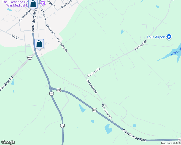 map of restaurants, bars, coffee shops, grocery stores, and more near 99 Hanback Road in Gordonsville