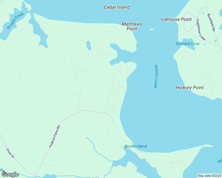 map of restaurants, bars, coffee shops, grocery stores, and more near 309 Nomini Bay Drive in Montross