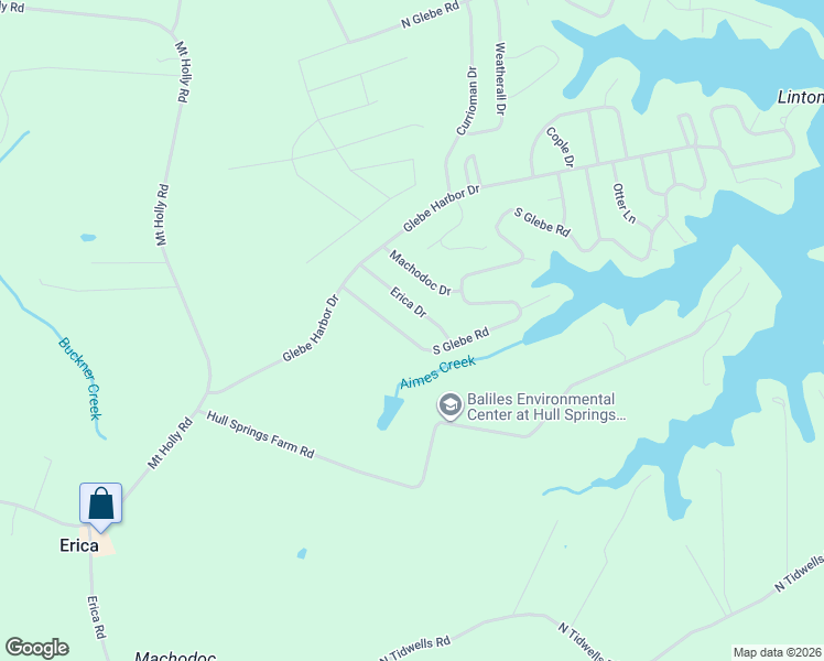 map of restaurants, bars, coffee shops, grocery stores, and more near 185 South Glebe Road in Montross