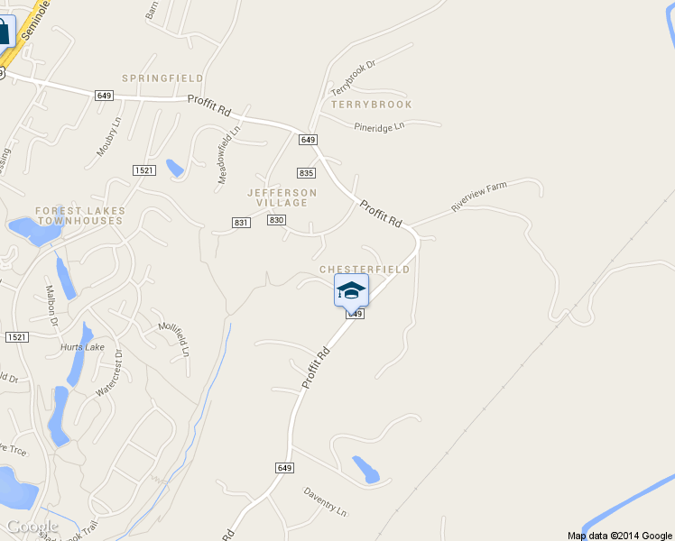 map of restaurants, bars, coffee shops, grocery stores, and more near 3219 South Chesterfield Court in Charlottesville