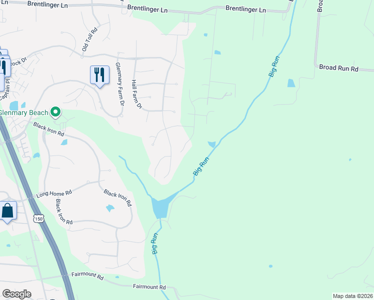 map of restaurants, bars, coffee shops, grocery stores, and more near 8000 Dobson Lane in Louisville