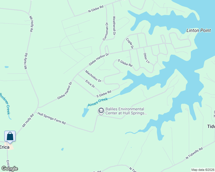 map of restaurants, bars, coffee shops, grocery stores, and more near 555 South Glebe Road in Montross