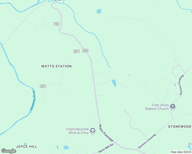 map of restaurants, bars, coffee shops, grocery stores, and more near 3353 Watts Passage in Charlottesville