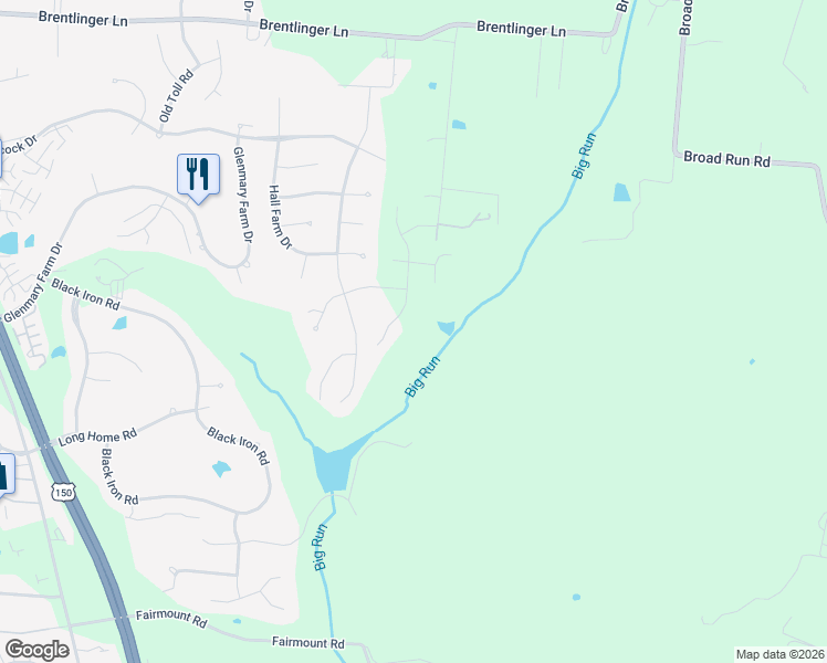 map of restaurants, bars, coffee shops, grocery stores, and more near 8000 Dobson Lane in Louisville