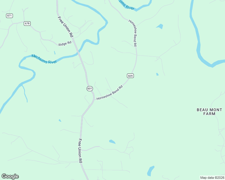 map of restaurants, bars, coffee shops, grocery stores, and more near 3278 County Road 829 in Charlottesville