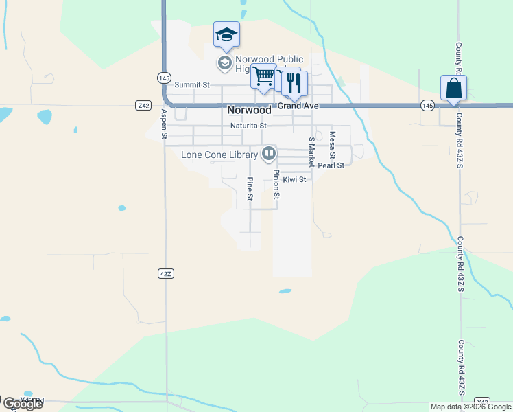 map of restaurants, bars, coffee shops, grocery stores, and more near 1600 Pine Street in Egnar