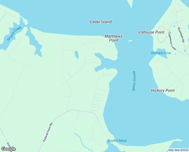 map of restaurants, bars, coffee shops, grocery stores, and more near 309 Nomini Bay Drive in Montross