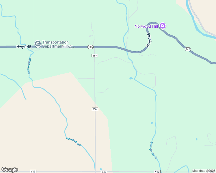 map of restaurants, bars, coffee shops, grocery stores, and more near 370 County Road 45Y in Norwood