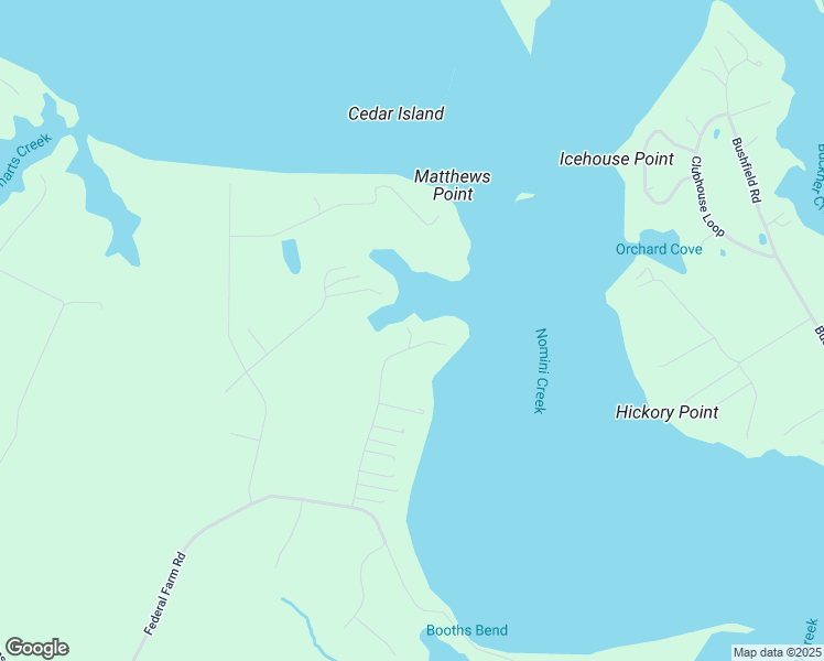 map of restaurants, bars, coffee shops, grocery stores, and more near 399 Nomini Bay Drive in Montross