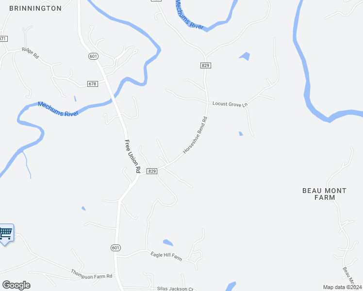 map of restaurants, bars, coffee shops, grocery stores, and more near 3318 Horseshoe Bend Road in Charlottesville