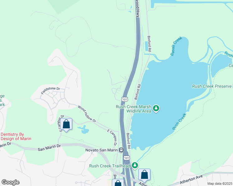 map of restaurants, bars, coffee shops, grocery stores, and more near 422 Verandah Lane in Novato
