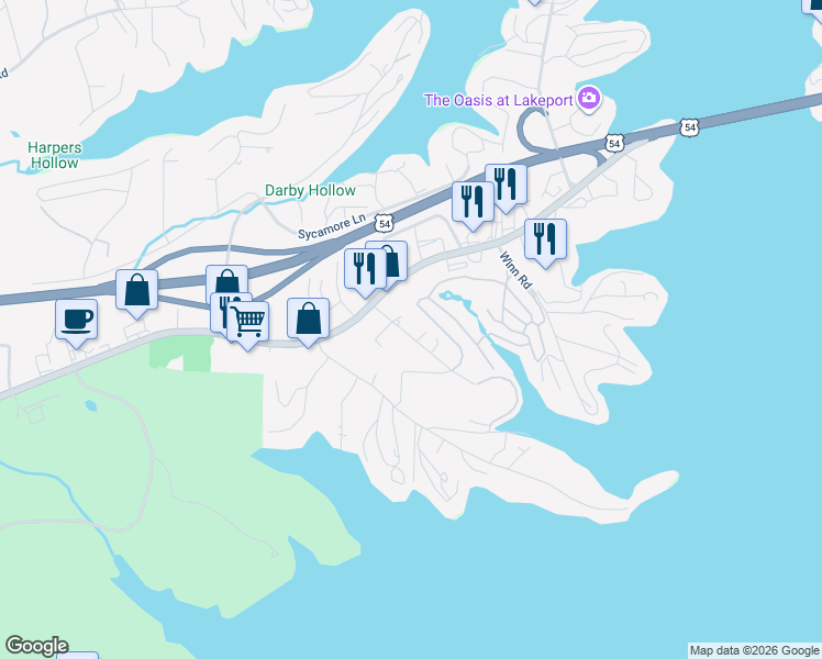 map of restaurants, bars, coffee shops, grocery stores, and more near 957 Murphy Road in Osage Beach
