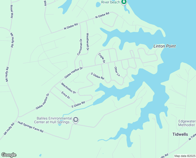 map of restaurants, bars, coffee shops, grocery stores, and more near 990 South Glebe Road in Montross