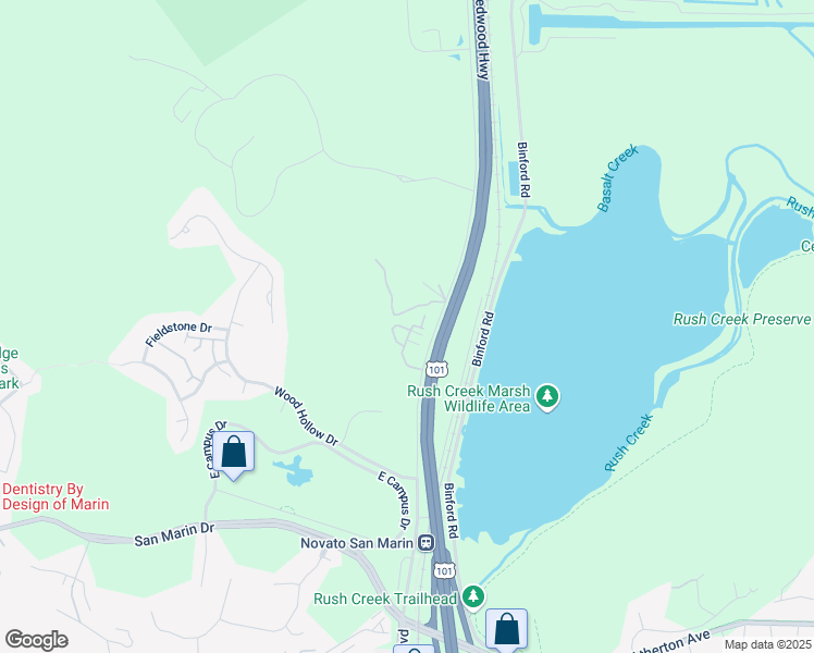 map of restaurants, bars, coffee shops, grocery stores, and more near 553 Valley Oaks Circle in Novato
