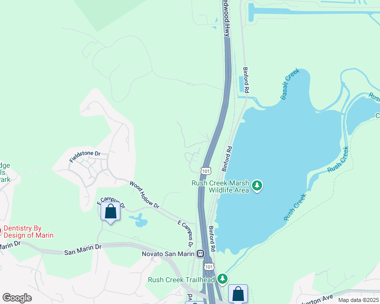 map of restaurants, bars, coffee shops, grocery stores, and more near 545 Valley Oaks Circle in Novato