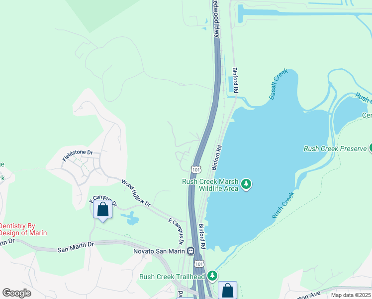 map of restaurants, bars, coffee shops, grocery stores, and more near 705 Verandah Lane in Novato
