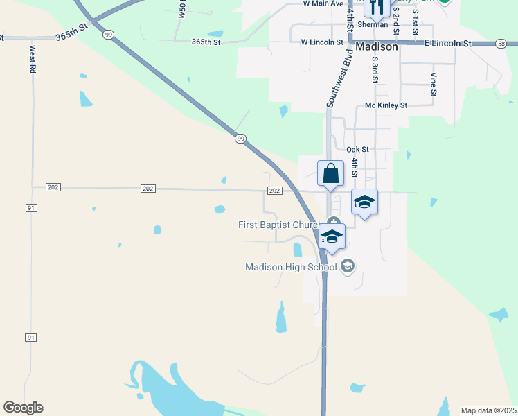 map of restaurants, bars, coffee shops, grocery stores, and more near Wildcat Lane in Madison