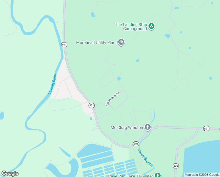 map of restaurants, bars, coffee shops, grocery stores, and more near 87 Ridgeway Drive in Morehead