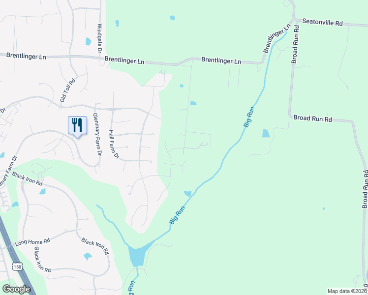 map of restaurants, bars, coffee shops, grocery stores, and more near 7988 Dobson Lane in Louisville