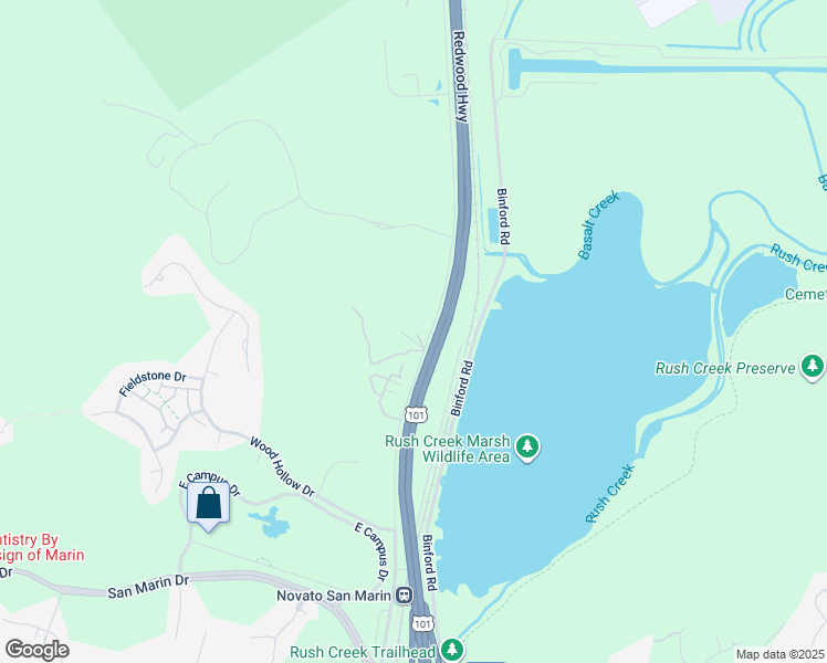 map of restaurants, bars, coffee shops, grocery stores, and more near 100 Black John Road in Novato