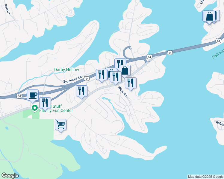 map of restaurants, bars, coffee shops, grocery stores, and more near 5179 Osage Beach Parkway in Osage Beach