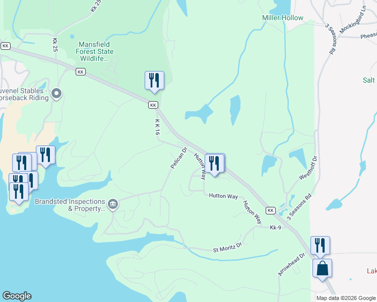 map of restaurants, bars, coffee shops, grocery stores, and more near 1515 Hutton Way in Osage Beach
