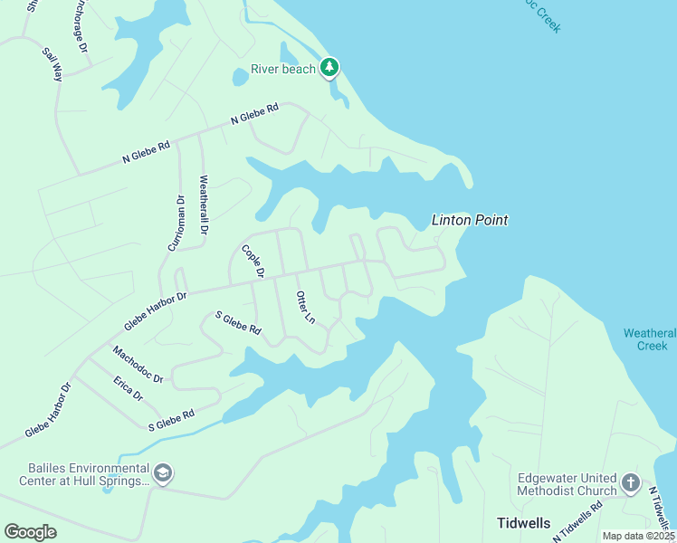 map of restaurants, bars, coffee shops, grocery stores, and more near 1080 Glebe Harbor Drive in Montross