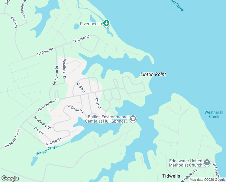 map of restaurants, bars, coffee shops, grocery stores, and more near 19 Sandy Point Drive in Montross