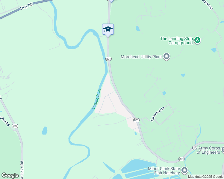 map of restaurants, bars, coffee shops, grocery stores, and more near 763 Kentucky 801 in Morehead