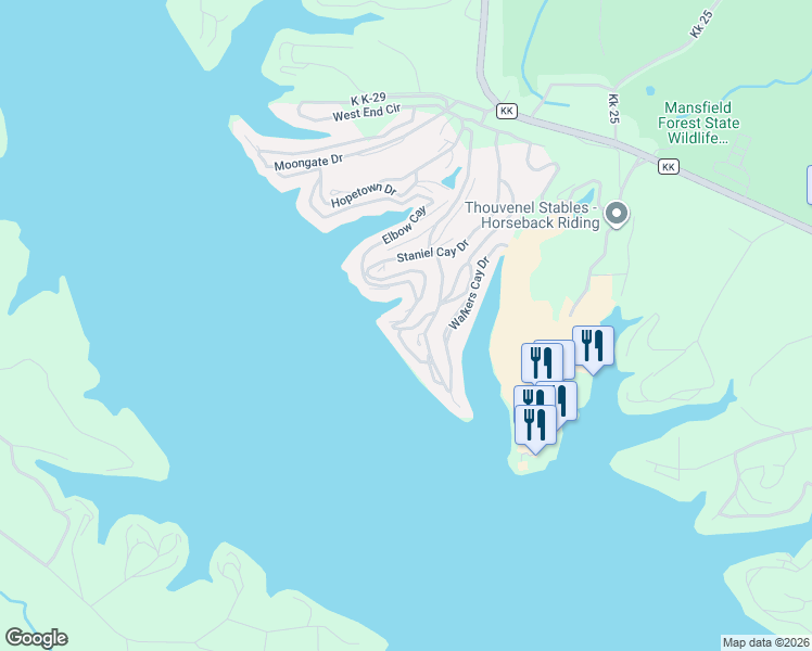 map of restaurants, bars, coffee shops, grocery stores, and more near 338 Seabright Drive in Osage Beach
