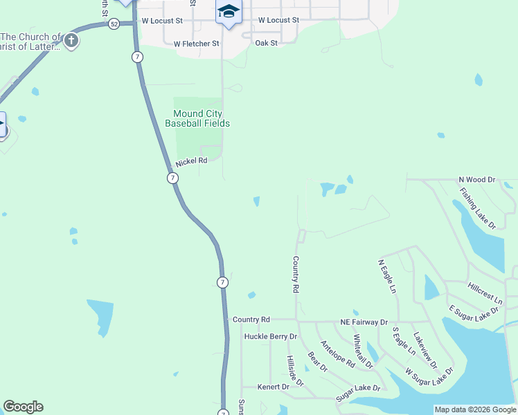 map of restaurants, bars, coffee shops, grocery stores, and more near 7497 Nickel Road in Mound City